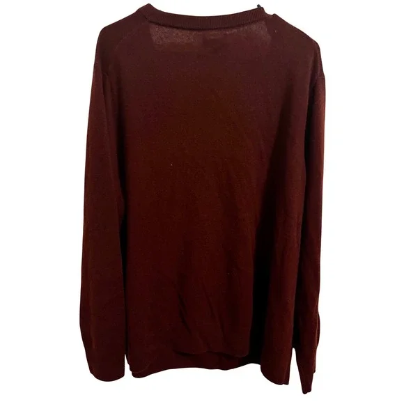 Quince 100% Mongolian Cashmere V-Neck Sweater Burgundy 3X NWT - Picture 5 of 6